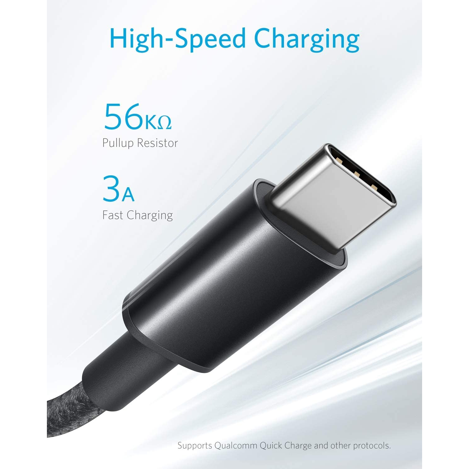 Anker Cable USB-C a USB-A Nylon Premium Carga Rápida para Galaxy S10 S10 +/Note 8, LG V20 y más (2 unidades de 1,8 m)