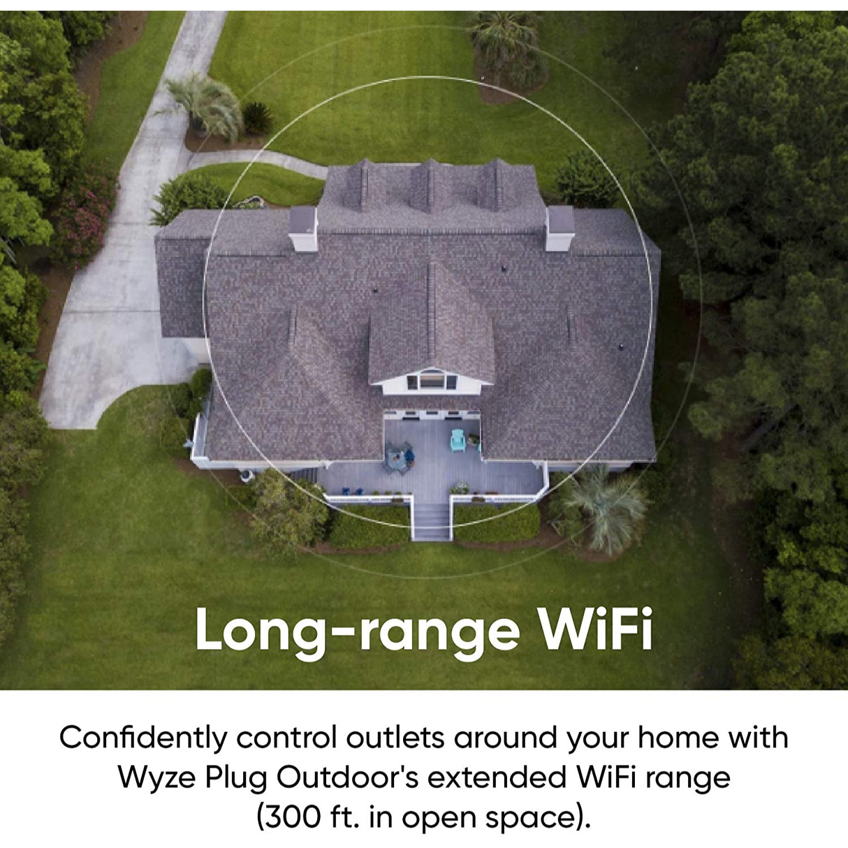 Wyze Plug Outdoor Enchufe Doble IP64 funciona con Alexa y Google Assistant