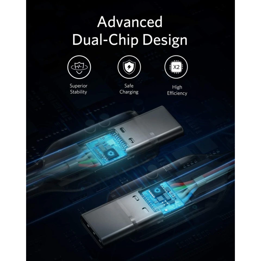 Anker Powerline III Cable 1.8 Metros USB-C a USB-C 100W Carga Rápida