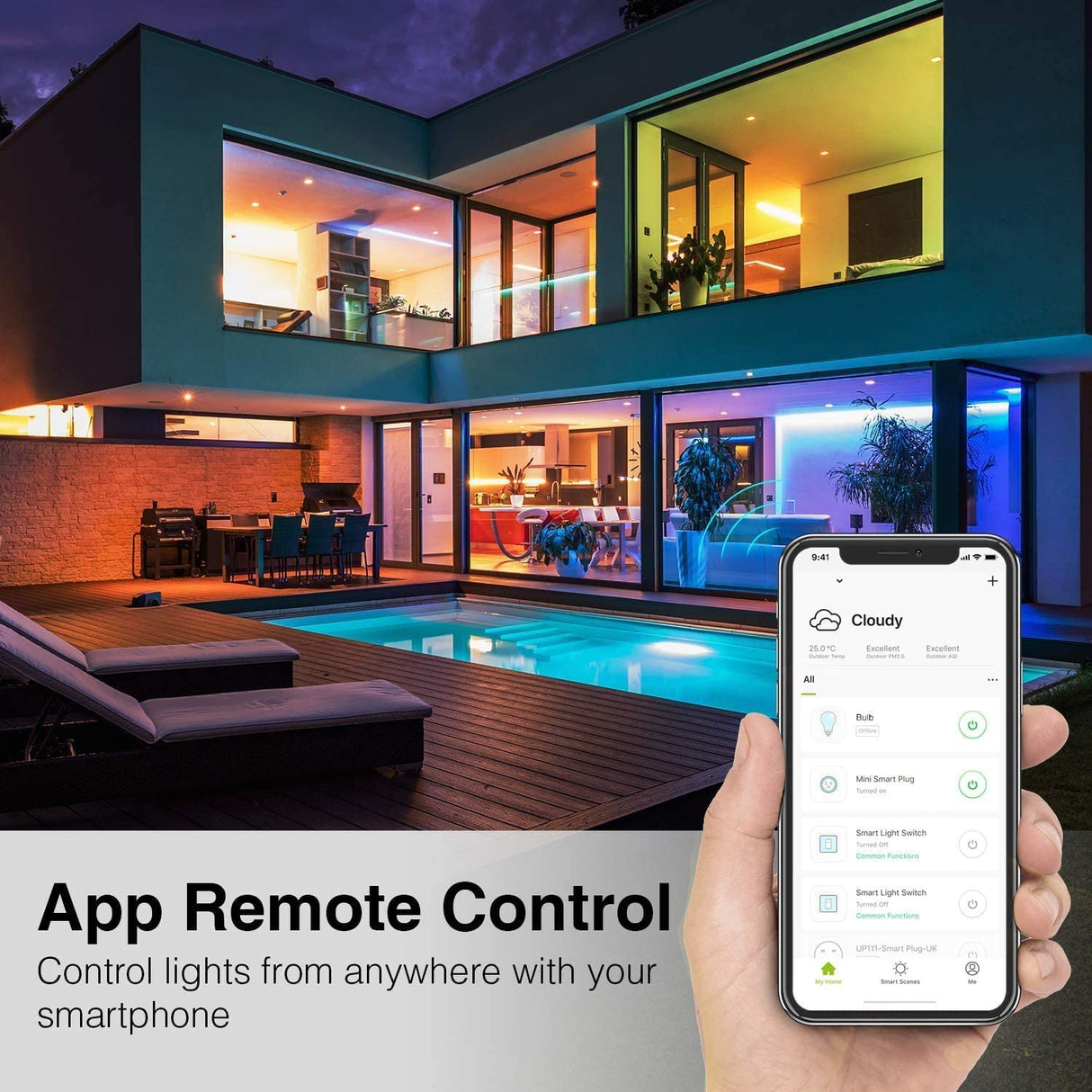2 Focos Inteligentes Gosund RGB Multicolor WiFi Funciona con Alexa & Google Assistant