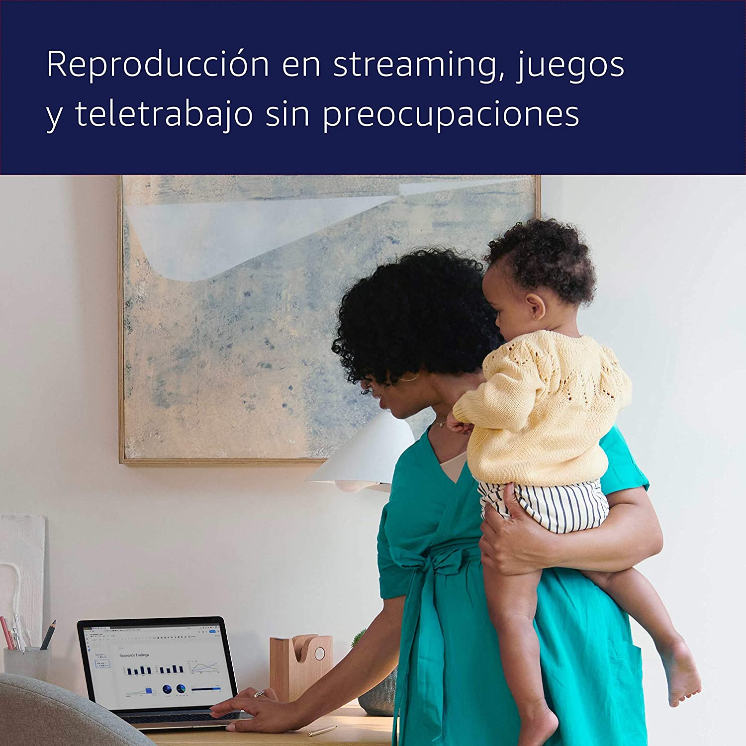 Amazon eero 6 Sistema Wi-Fi 6 de malla de triple banda con hub de smart home Zigbee incorporado (1 router eero 6 + 1 extensor eero 6)