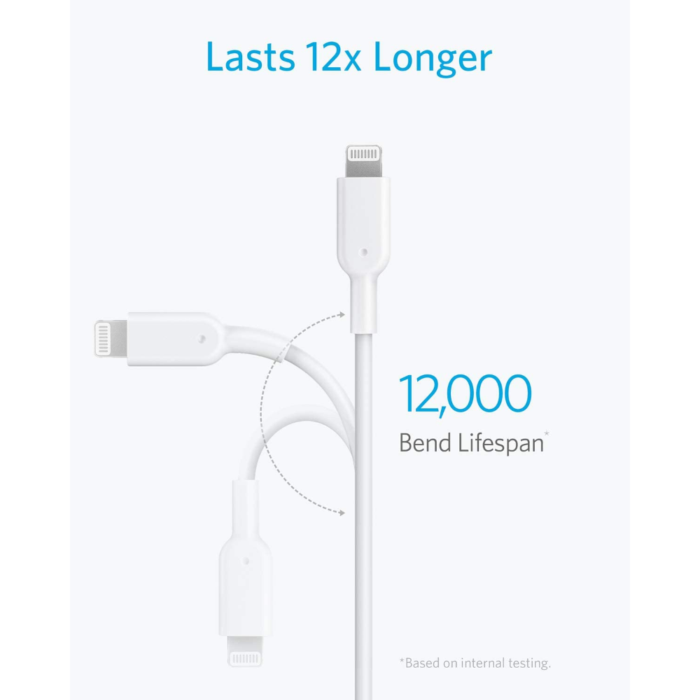 Anker Powerline II Cable 1.8 Metros USB-C a Lightning para iPhone, iPad, AirPods (Certificado MFi)