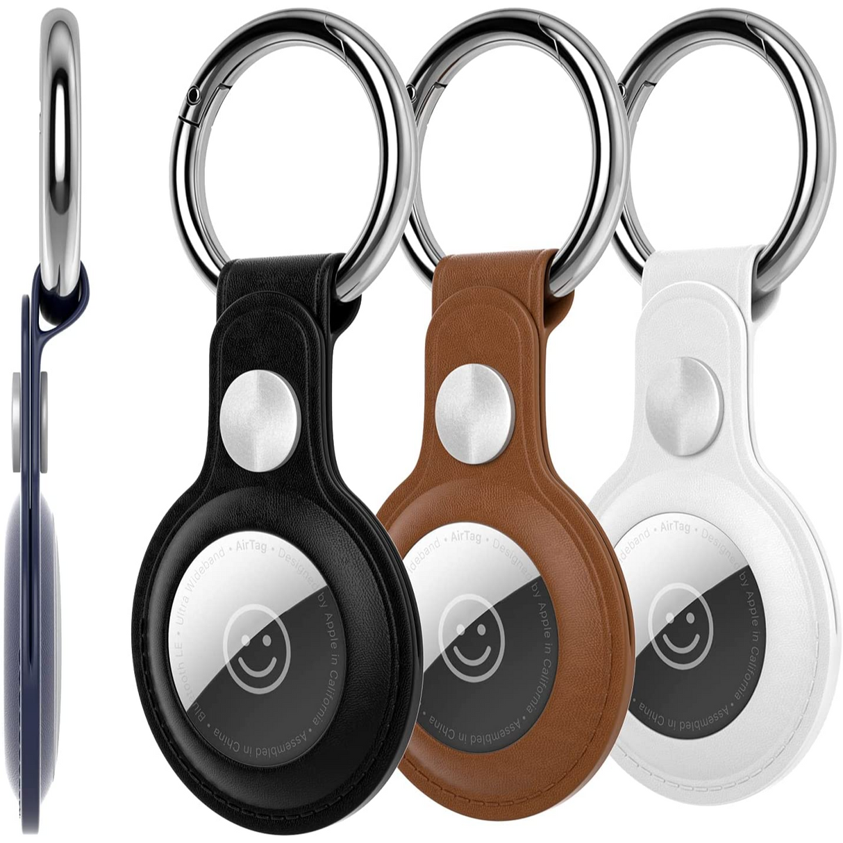 PlamPlam AirTag Llavero Protector Cuero PU Paquete de 4