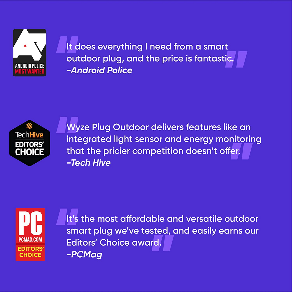 Wyze Plug Outdoor Enchufe Doble IP64 funciona con Alexa y Google Assistant