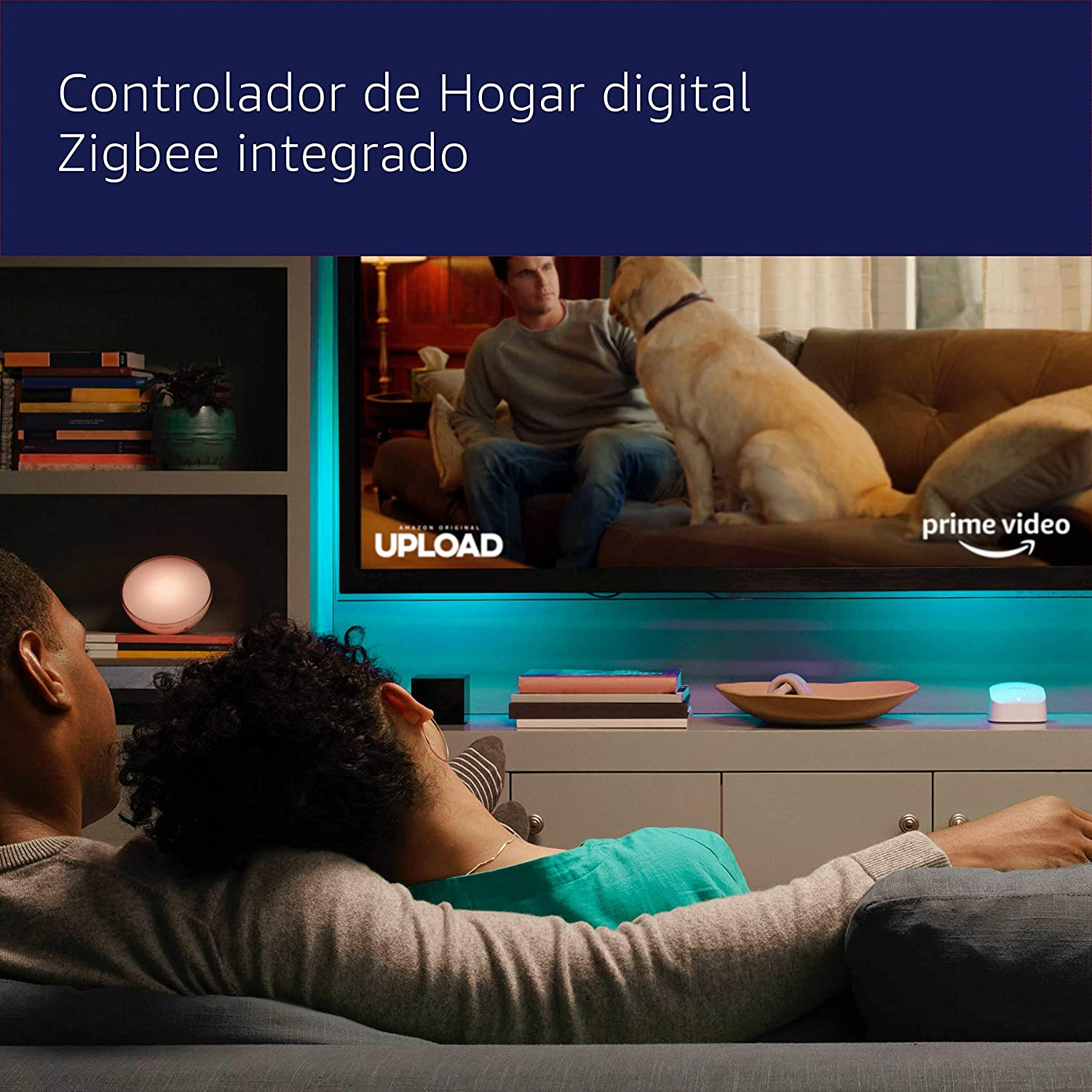 Amazon eero 6 Sistema Wi-Fi 6 de malla de triple banda con hub de smart home Zigbee incorporado (1 router eero 6 + 1 extensor eero 6)