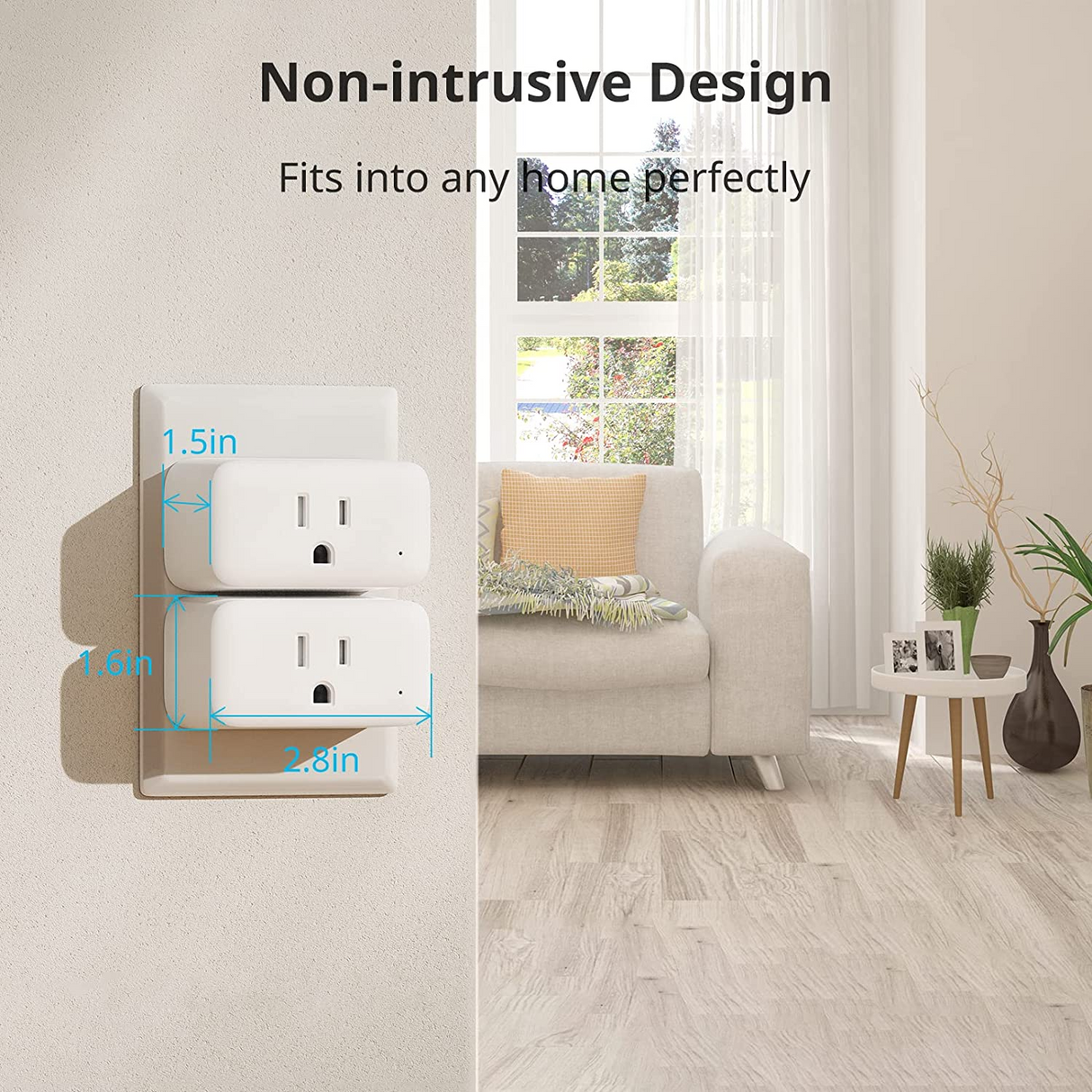 SwitchBot Plug Mini Enchufe Inteligente 15A WiFi Funciona con Alexa y Google