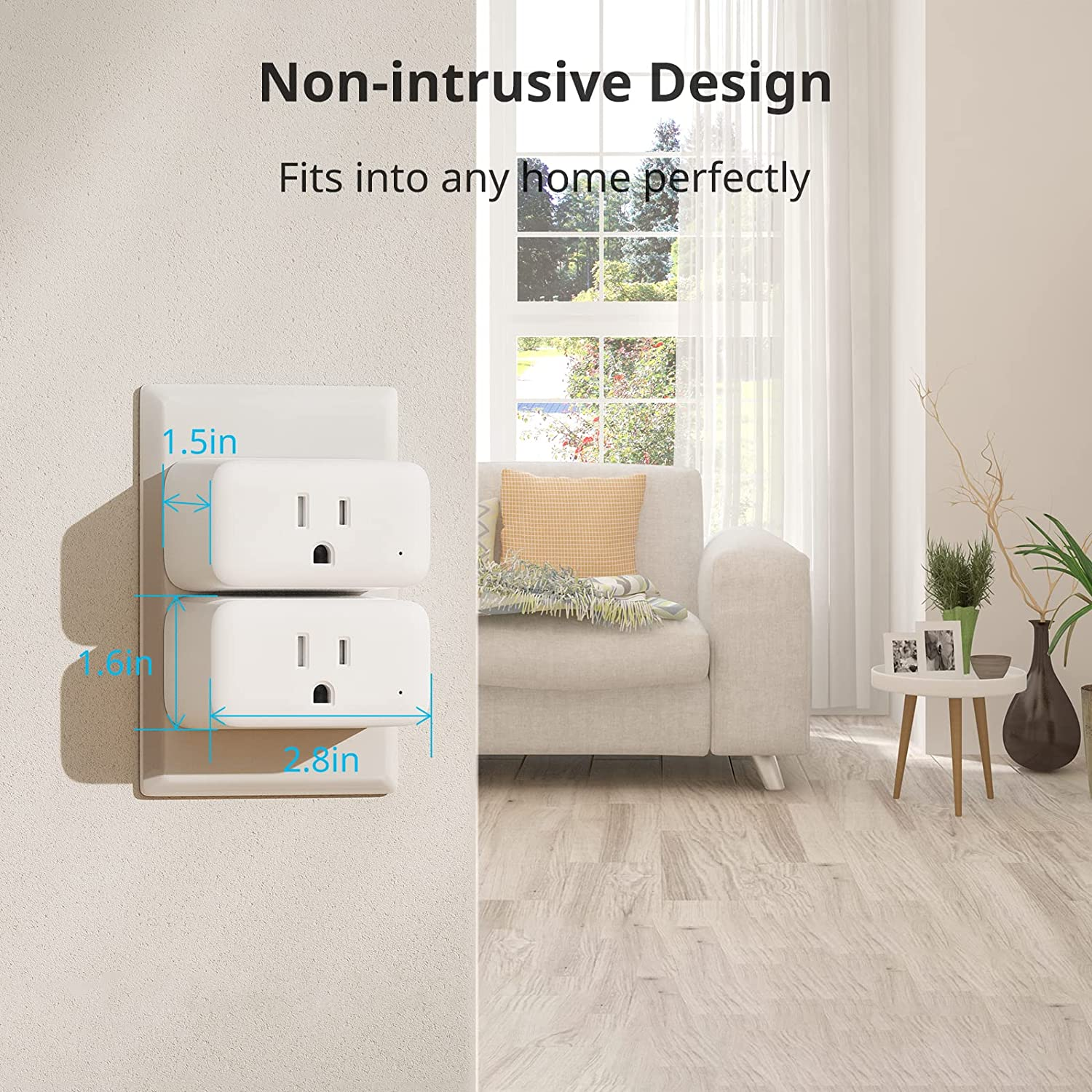 SwitchBot Plug Mini Enchufe Inteligente 15A WiFi Funciona con Alexa y Google