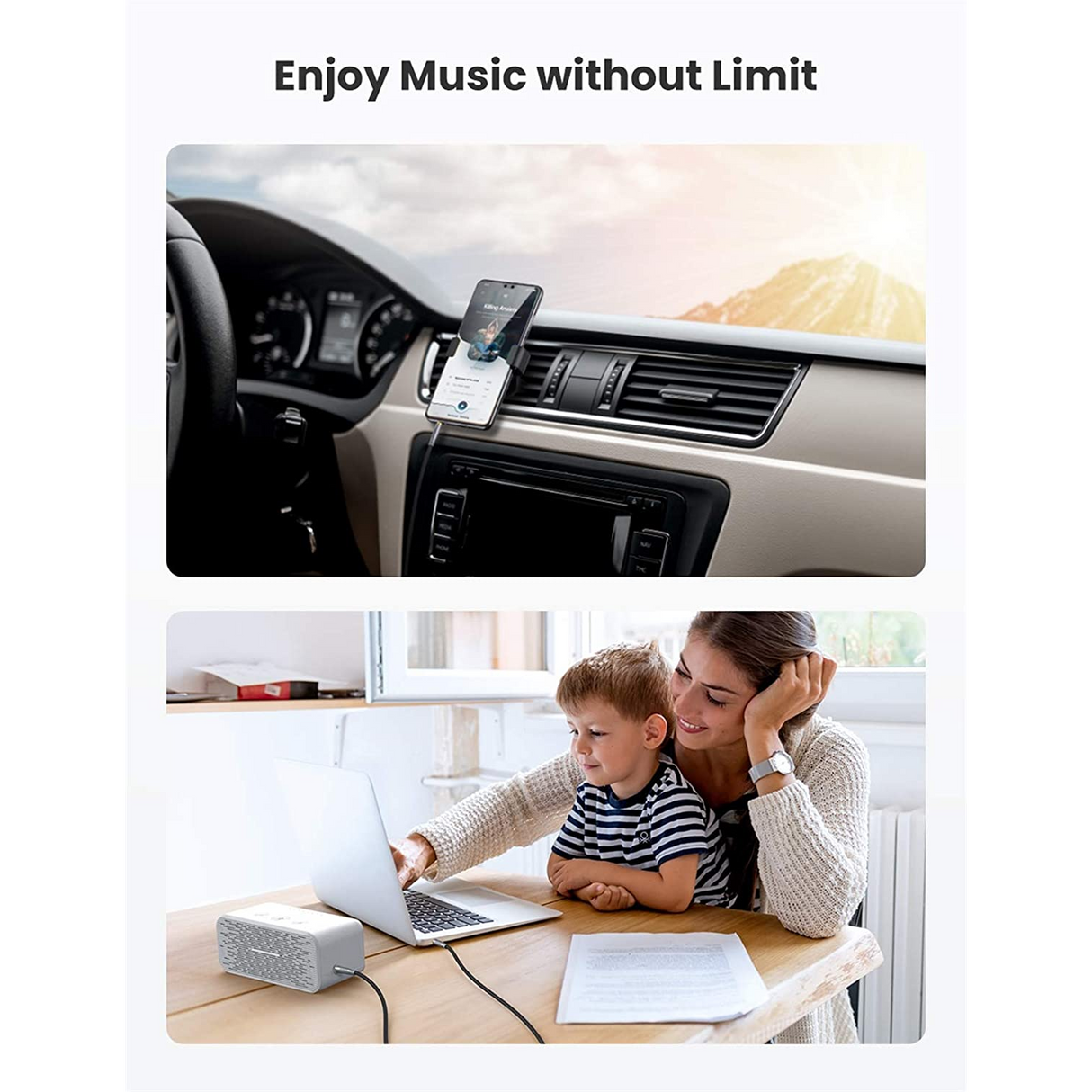 UGREEN 3.5mm Cable de Audio Aux Compatible con iPhone iPad iPod Echo y Más 1 Metro 