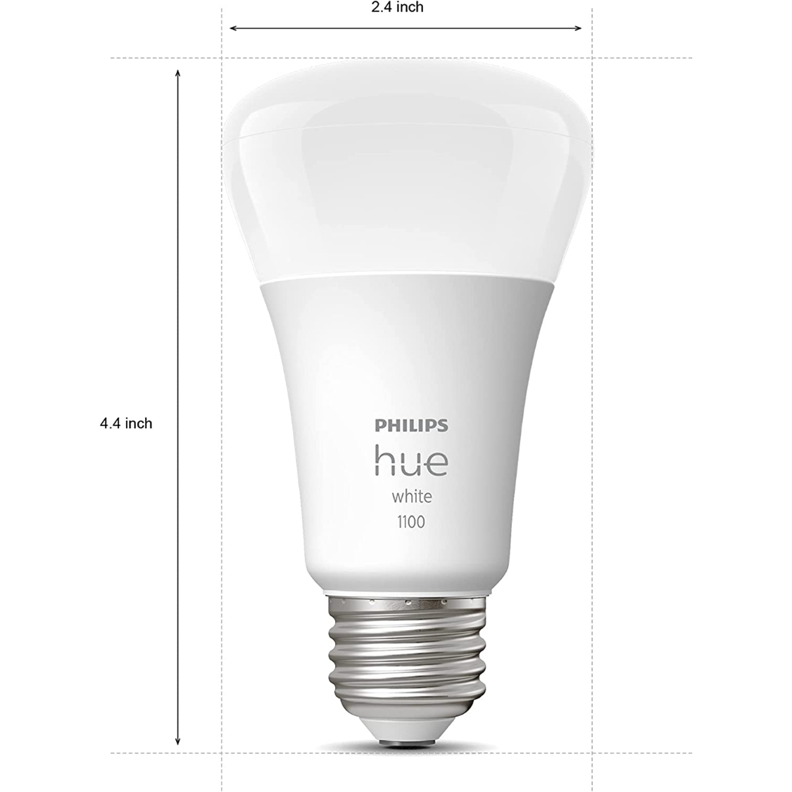 Philips Hue 2-Pack White Foco A19 1100 Lúmenes Bluetooth & Zigbee Funciona con Alexa y Google