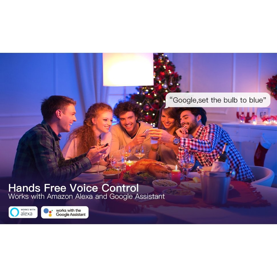 Treatlife Color RGB Paquete de 4 Focos LED Inteligentes WiFi No Requiere Hub Funciona con Alexa & Google Assistant - TecnoMarket