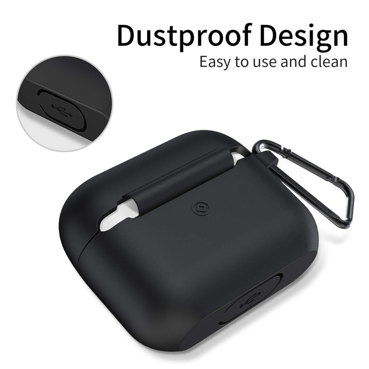 Ztotop Case para AirPods Pro Estuche con Gancho y Led Visible - TecnoMarket