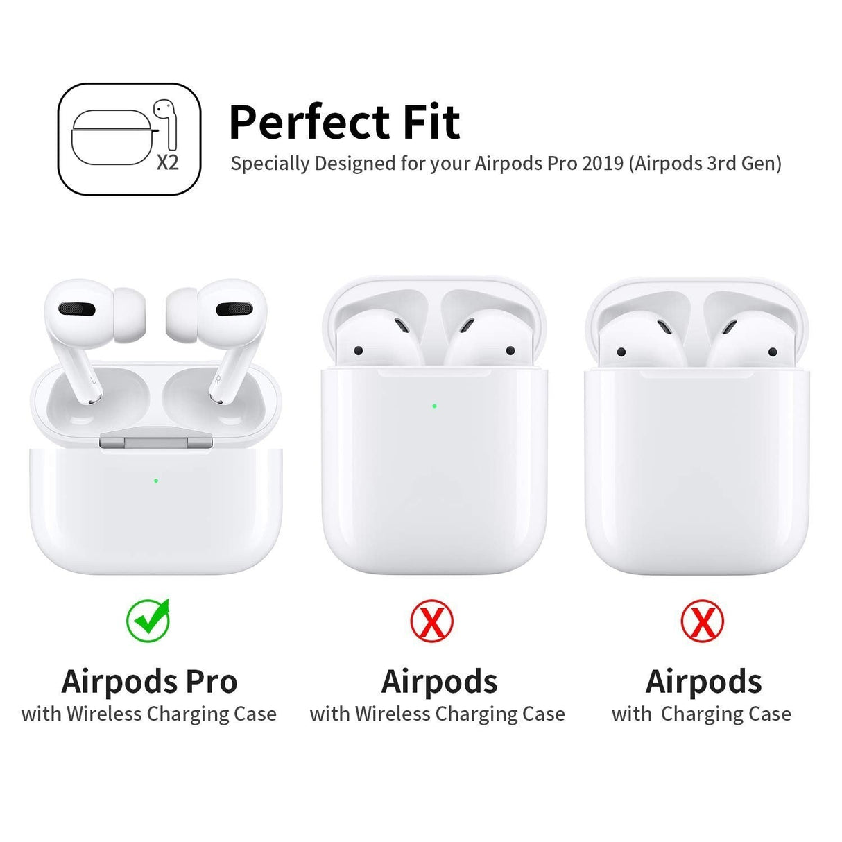 Ztotop Case para AirPods Pro Estuche con Gancho y Led Visible - TecnoMarket