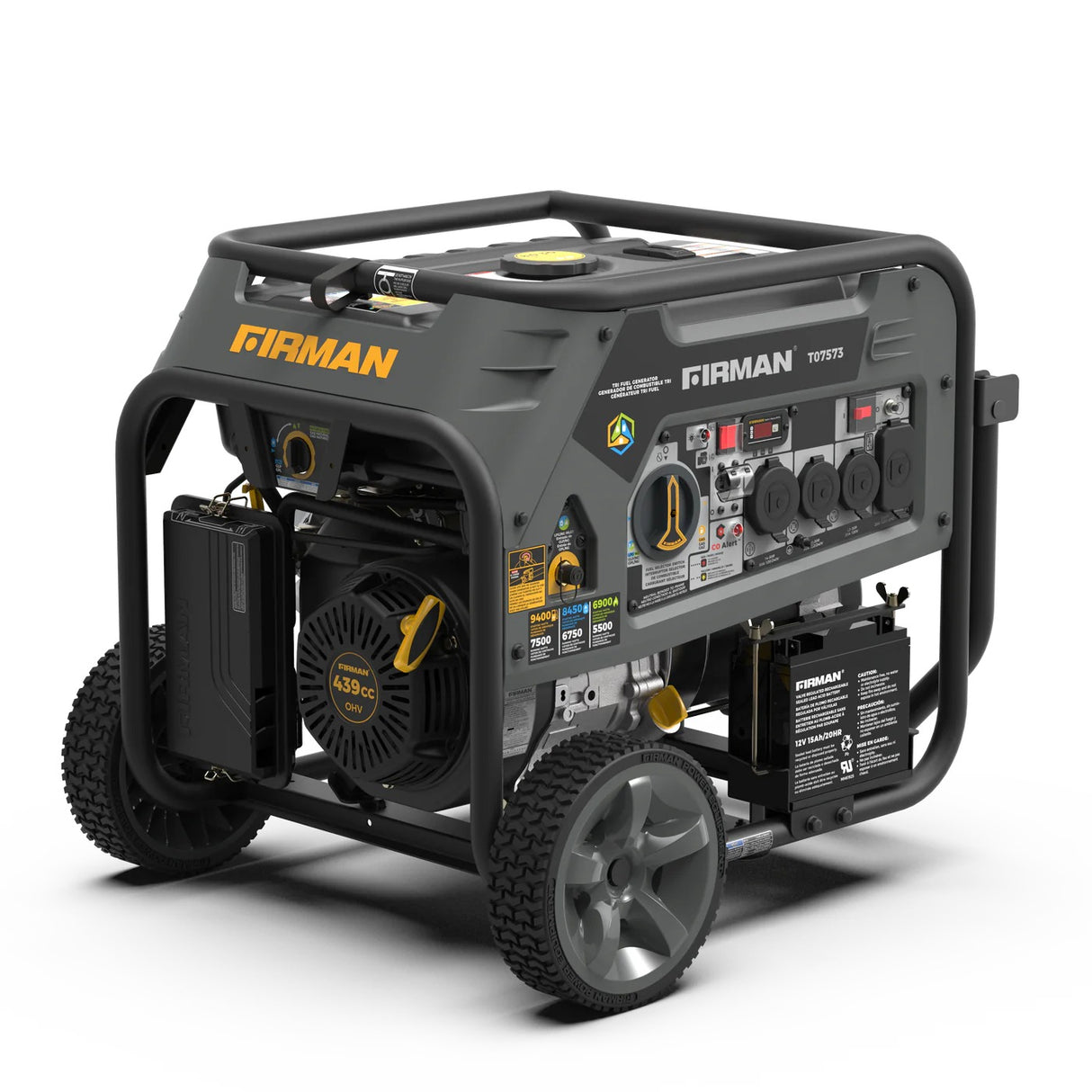 FIRMAN Generador Eléctrico 9,400W Tri Fuel 120/240v Factory Refurbished