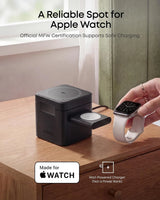 Anker MagGo 3 en 1 Estación de Carga Qi2 15W para iPhone, Apple Watch y AirPods