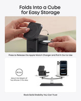 Anker MagGo 3 en 1 Estación de Carga Qi2 15W para iPhone, Apple Watch y AirPods