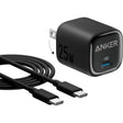 Anker 25W Cargador USB-C Plegable Carga Rápida - Pack con Cable