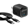 Anker 25W Cargador USB-C Plegable Carga Rápida - Pack con Cable