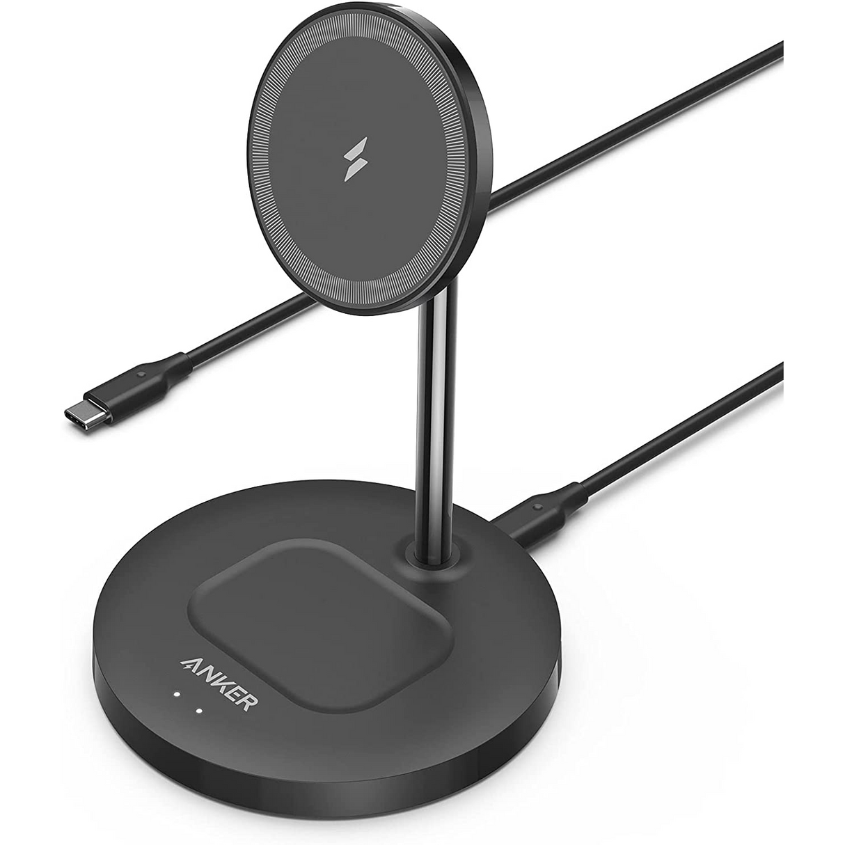 Anker PowerWave Soporte Magnético 2 en 1 MagSafe con cable USB-C para iPhone 12/13/14/15 Series y AirPods