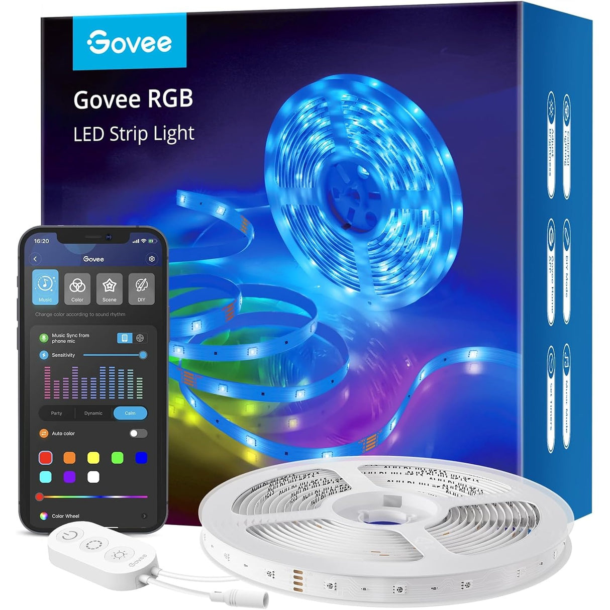 Govee RGB 5 Metros Tira Led WiFi compatible con Alexa y Google