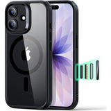 ESR iPhone 17 Classic Hybrid Case con MagSafe y Control de Cámara Protección Grado Militar - Negro Transparente