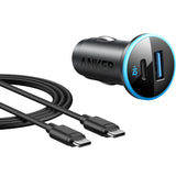 Anker 323 Car Charger 52.5W Cargador para Carro con Cable USB-C 1 Metro