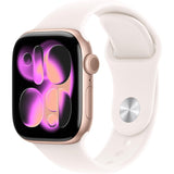 Apple Watch Series 11 GPS con Caja de Aluminio Color Oro Rosa de 42 mm y Correa Deportiva Rosa Rubor S/M