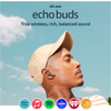 Nuevos Echo Buds (modelo 2023) Audífonos inalámbricos Bluetooth 5.2 con Alexa, 20 horas de batería con estuche cargador, resistentes al sudor