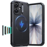 ESR iPhone 17 Cyber Tough Magnetic Case con MagSafe y Control de Cámara Protección Grado Militar 7X