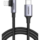 UGREEN Cable Lightning 90 grados a USB-C Certificado MFi de 1.82 metros para iPhone 8 al 14 Series, iPad, AirPods