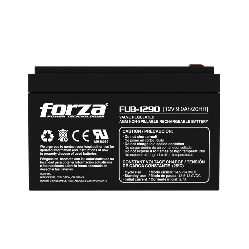 Forza FUB-1290 Batería Sellada Recargable 12V/9Ah AGM para UPS