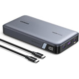 UGREEN 145W 25000mAh Power Bank Nexode 3-Puertos PD3.0, con pantalla para MacBook, Laptop, iPhone 15/14/13/12 Series, Samsung, AirPods y más