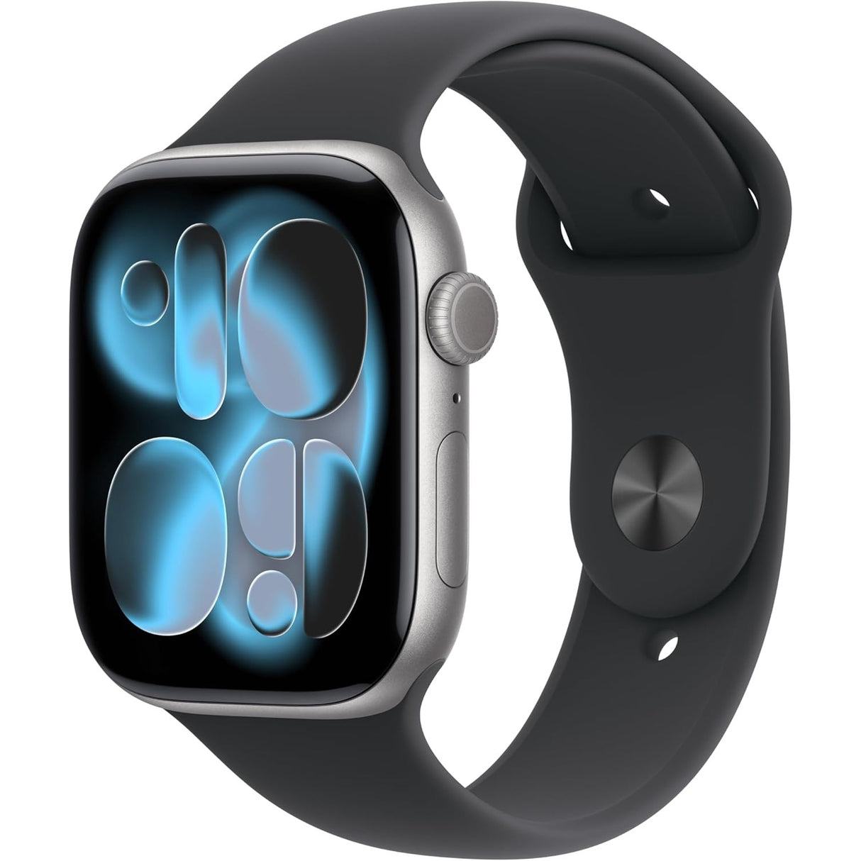 Apple Watch Series 11 GPS con Caja de Aluminio Gris Espacial de 46 mm y Correa Deportiva Negra M/L