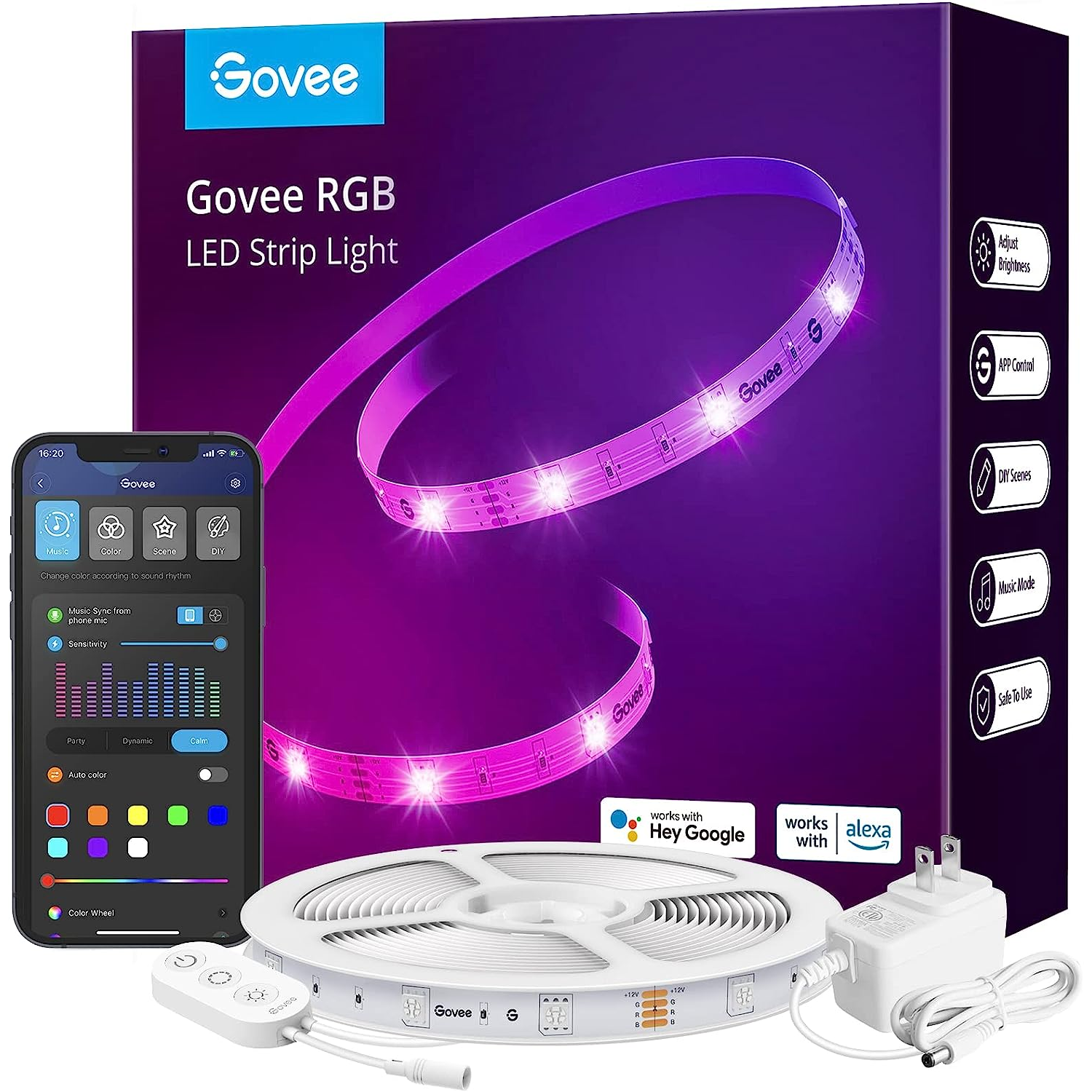 Govee RGB 15 Metros Tira Led WiFi compatible con Alexa y Google