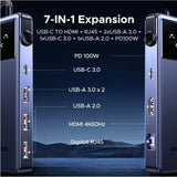 UGREEN Uno 7 en 1 HUB USB-C HDMI 4K 60Hz USB Ethernet