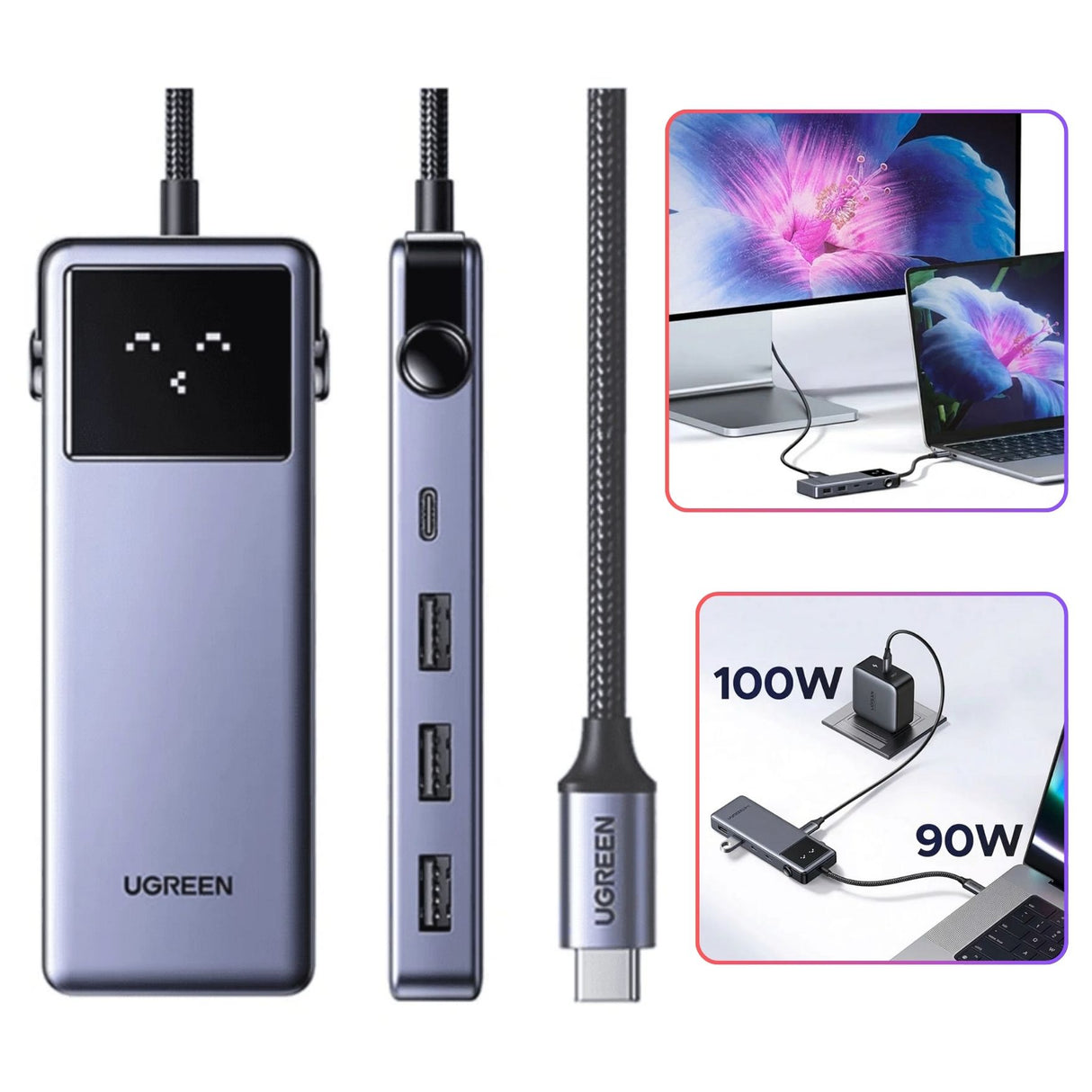 UGREEN Uno 7 en 1 HUB USB-C HDMI 4K 60Hz USB Ethernet