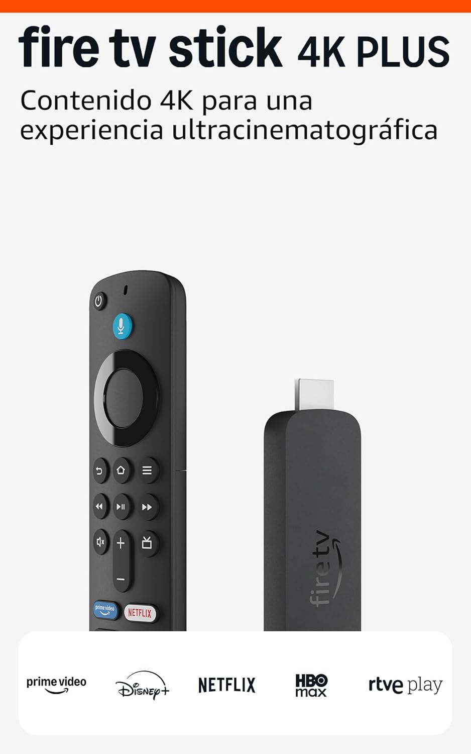 Amazon Fire TV Stick 4K Plus (Fire OS - Android), compatible con Wi-Fi 6, Dolby Vision/Atmos