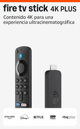 Amazon Fire TV Stick 4K Plus (Fire OS - Android), compatible con Wi-Fi 6, Dolby Vision/Atmos