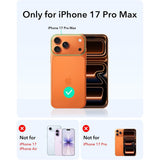 ESR iPhone 17 Pro Max Cyber Tough Magnetic Case con MagSafe y Control de Cámara Protección Grado Militar 7X