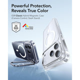 ESR iPhone 17 Pro Max Classic Hybrid Magnetic Case con Stand, MagSafe y Control de Cámara Protección 3x