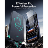 ESR Paquete de 3 Micas de Vidrio 9H+ Armorite UltraFit para iPhone 17 Pro con aplicador