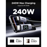 UGREEN 240W Cable USB-C a USB-C Carga Rápida con Pantalla para Monitoreo en Tiempo Real - 1 Metro