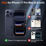 SUPFINE Case MagSafe para iPhone 17 Pro Max Protección de Grado Militar Contra Caídas, Mate Translúcido