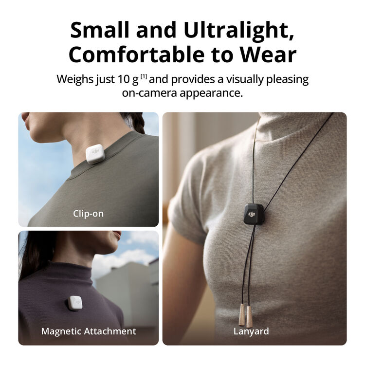 DJI Mic Mini (2 TX + 1 RX + estuche de carga) Sistema de 2 Micrófonos Inalámbricos Lavalier para iPhone / Cámara / Android