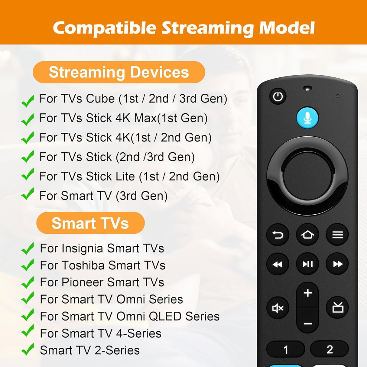 Trado Control Remoto de Reemplazo Pro para Fire TV Stick (4K, 4K Max, HD, Lite)