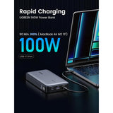 UGREEN 145W 25000mAh Power Bank Nexode 3-Puertos PD3.0, con pantalla para MacBook, Laptop, iPhone 15/14/13/12 Series, Samsung, AirPods y más