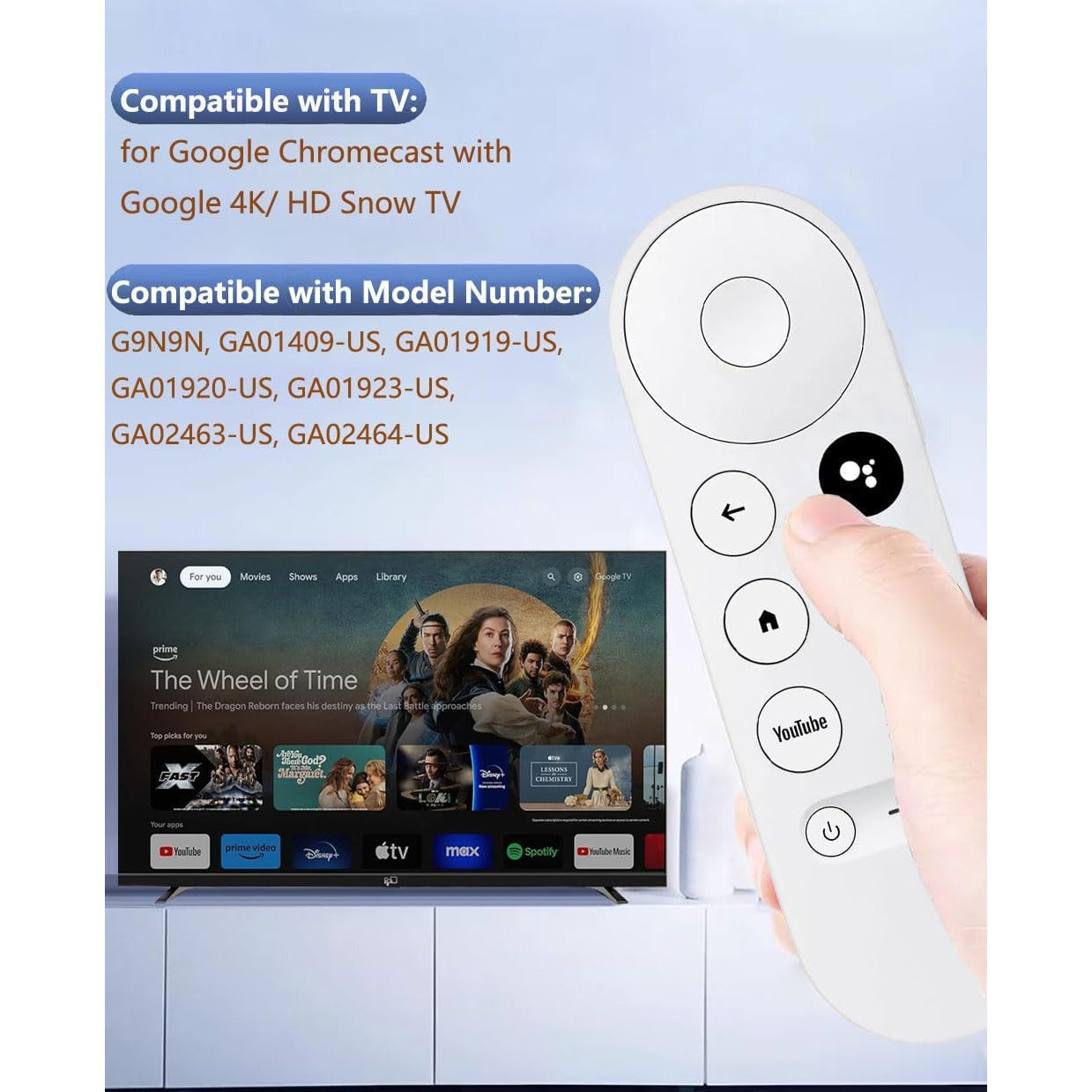 Griscen Control Remoto para Chromecast con Google TV (HD y 4K)