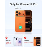 ESR iPhone 17 Pro Cyber Tough Magnetic Case con MagSafe y Control de Cámara Protección Grado Militar 7X