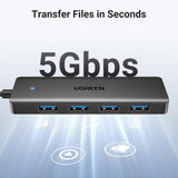 UGREEN Hub USB 3.0 4 Puertos USB-A Cable 0.15m