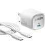 Anker 25W Cargador USB-C Plegable Carga Rápida - Pack con Cable