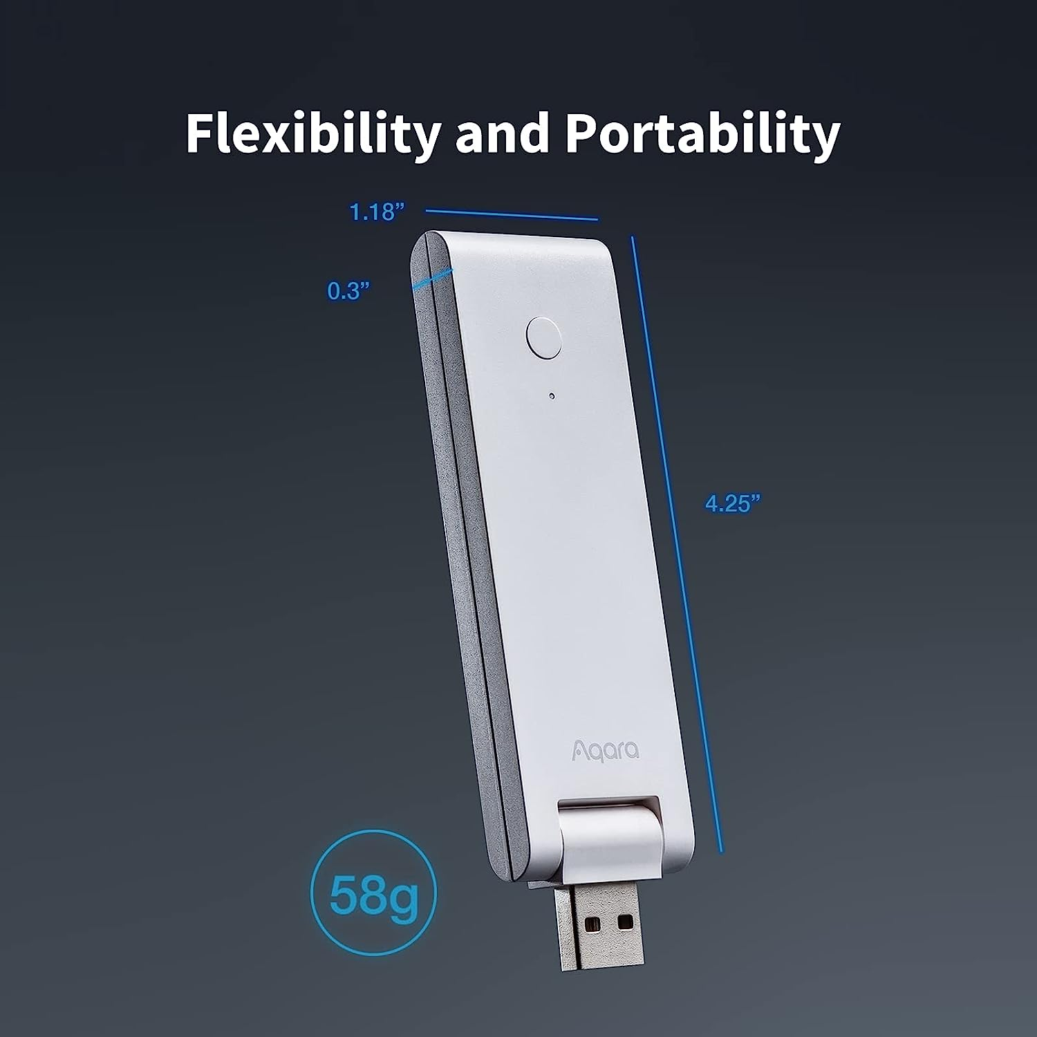 Aqara Smart Hub E1 Alimentado por USB-A, Zigbee 3.0, compatible con HomeKit, Alexa, Google Assistant, IFTTT